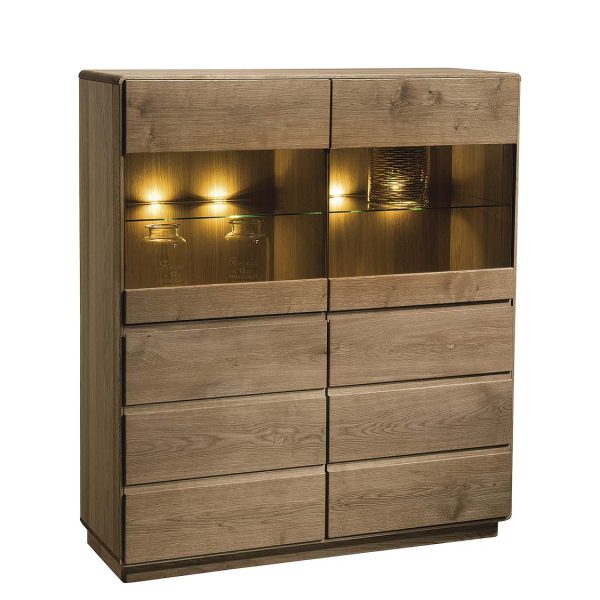 Witryna Atlanta Typ 48 Przeszklona do Salonu białe tło